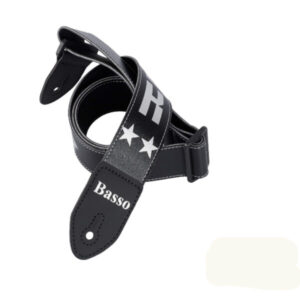 BASSO - Correa Rock Negra Sinteticos - 5CM - SF-03