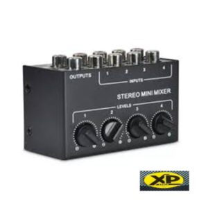 XP AUDIO - MiniMixer 4 Canales Stereo RCA - CX400
