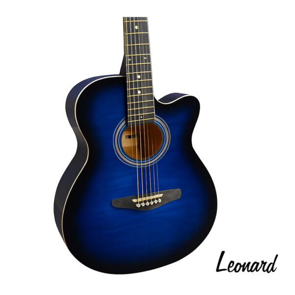 LEONARD - Guitarra Acústica con corte - Color Azul - LA267BL