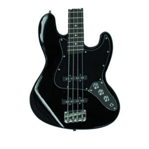 WOTAN - Bajo eléctrico de 4 cuerdas color negro -