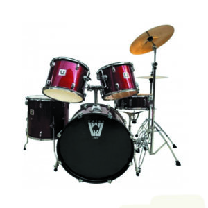 WOTAN - Batería acústica de 5 cuerpos color rojo holográfico - VORD-4K-RD